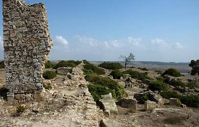 صورة جوية لآثار مدينة ليكسوس الفينيقية